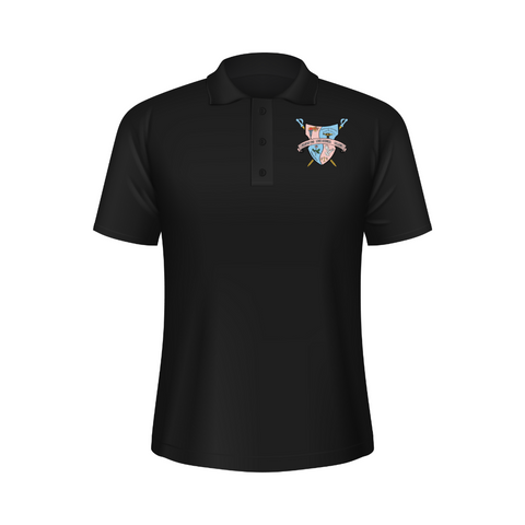 Gamma Phi Delta Polo Shirt - Black with Crest Gamma Phi Delta Polo Shirt - Black with Crest