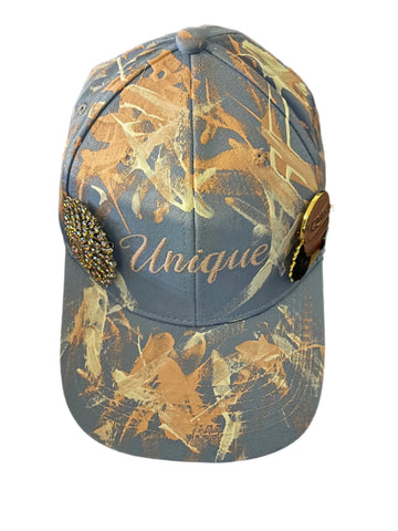 Unique in the Paint Baseball Cap - Multicolor Bling and Queen Brooch Pins Unique in the Paint Baseball Cap - Multicolor Bling and Queen Brooch Pins