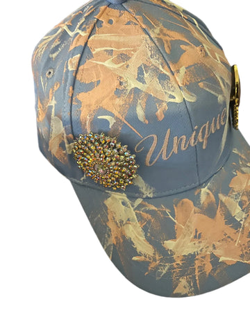 Unique in the Paint Baseball Cap - Multicolor Bling and Queen Brooch Pins Unique in the Paint Baseball Cap - Multicolor Bling and Queen Brooch Pins