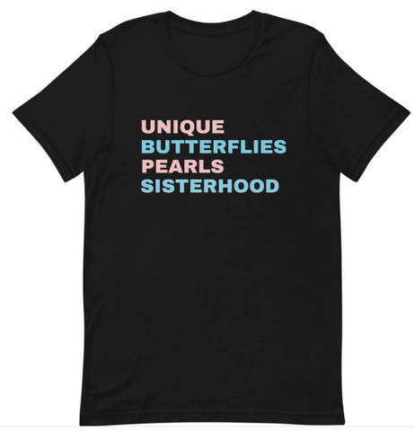 Gamma Phi Delta in Words T-Shirt - Black Gamma Phi Delta in Words T-Shirt - Black