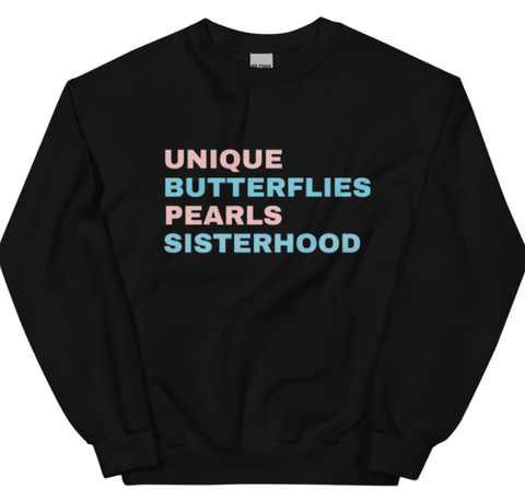 Gamma Phi Delta in Words Sweatshirt - Black Gamma Phi Delta in Words Sweatshirt - Black