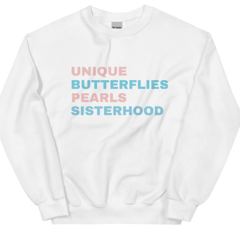 Gamma Phi Delta in Words Sweatshirt - White Gamma Phi Delta in Words Sweatshirt - White