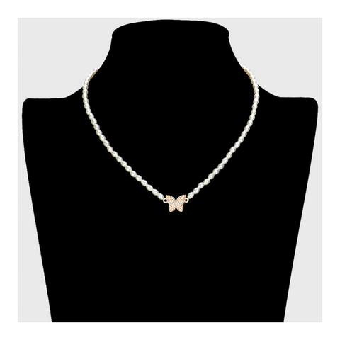 Butterfly Pearl Necklace Butterfly Pearl Necklace