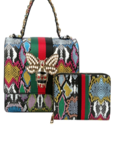 Bee & Bling Handbag - Multicolor Bee & Bling Handbag - Multicolor