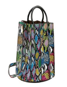 Multicolor clearance snakeskin bag