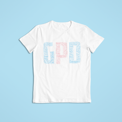Gamma Phi Delta in Words Short Sleeve Shirt - White (GPD) Gamma Phi Delta in Words Short Sleeve Shirt - White (GPD)