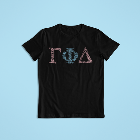 Gamma Phi Delta in Words Short Sleeve Shirt - Black Gamma Phi Delta in Words Short Sleeve Shirt - Black