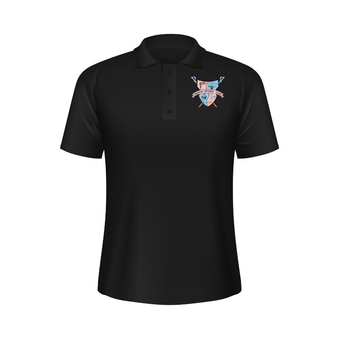 Gamma Phi Delta Polo Shirt - Black with Crest