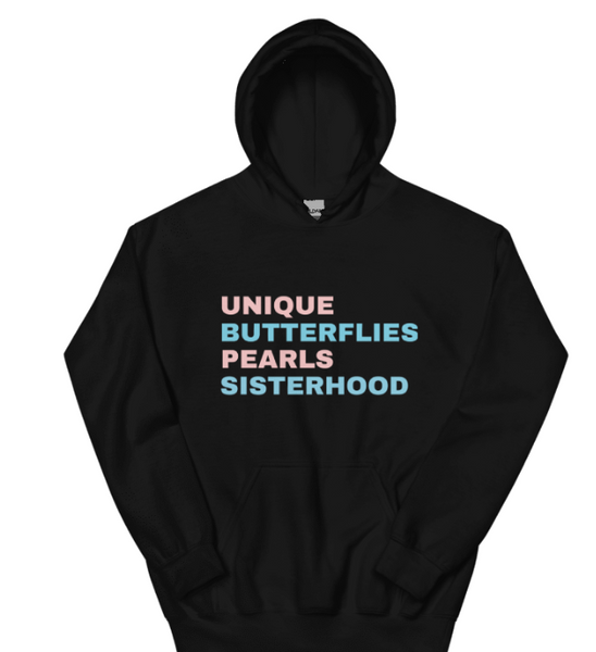 Gamma Phi Delta in Words Hoodie - Black