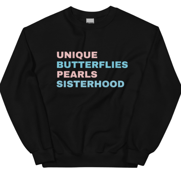 Gamma Phi Delta in Words Sweatshirt - Black