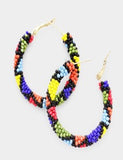 African Print Earrings