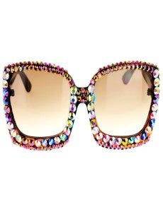 Multicolor Bling Sunglasses