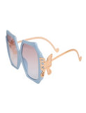 Blue Butterfly & Gold Sunglasses