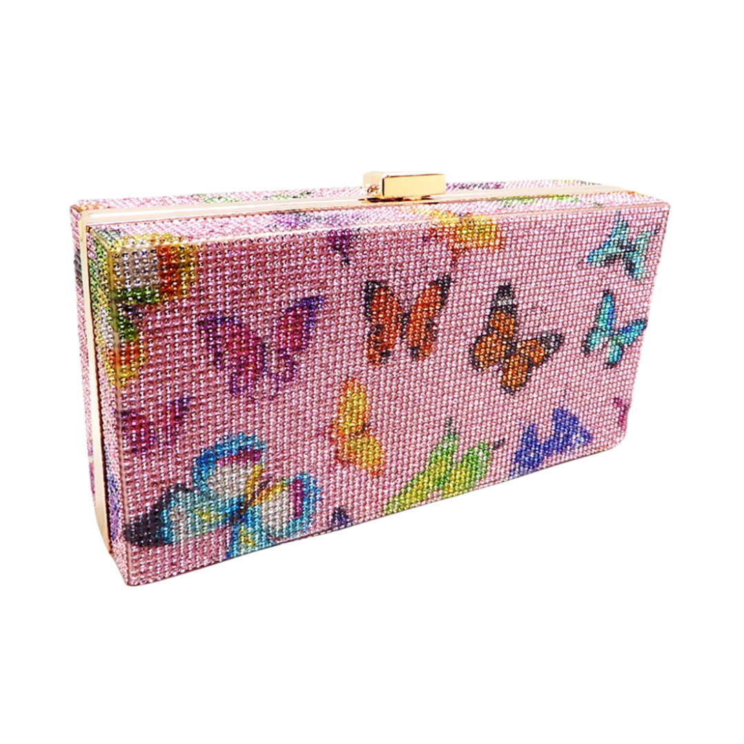 Butterfly Me Please Clutch - Pink