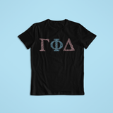 Gamma Phi Delta in Words Short Sleeve Shirt - Black
