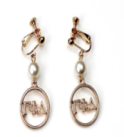 Gamma Phi Delta Clip On Earrings