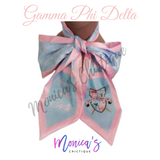 Gamma Phi Delta Neck Bow - Pink Trim